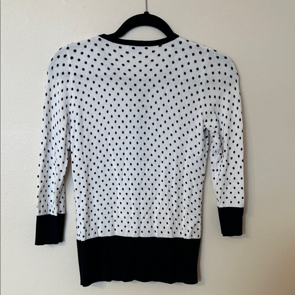Ricki's Black and White Polka Dot Cardigan - Picture 4 of 5